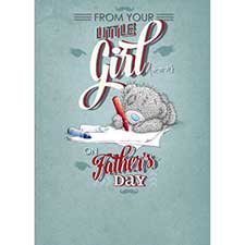 From Your Little Girl Me to You Bear Fathers Day Card Image Preview